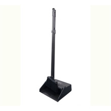 Pivoting Upright Lobby Dustpan with Metal Handle and Plastic Broom Head